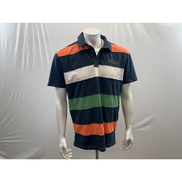 PINK & BLUE STRIPED COLLARED BLOUSE AND PANTS 2 PC. SET main image 0
